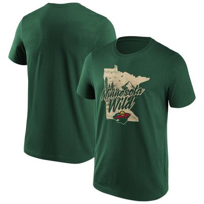 Minnesota Wild Fanatics Branded Hometown Graphic T-Shirt – Dunkelgrün – Herren Image