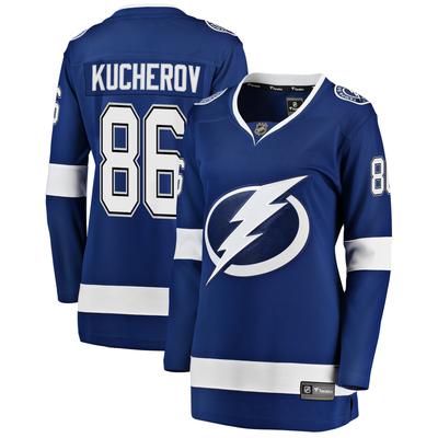 Blaues Tampa Bay Lightning Premier Breakaway-Spielertrikot von Nikita Kucherov Fanatics für Damen Image