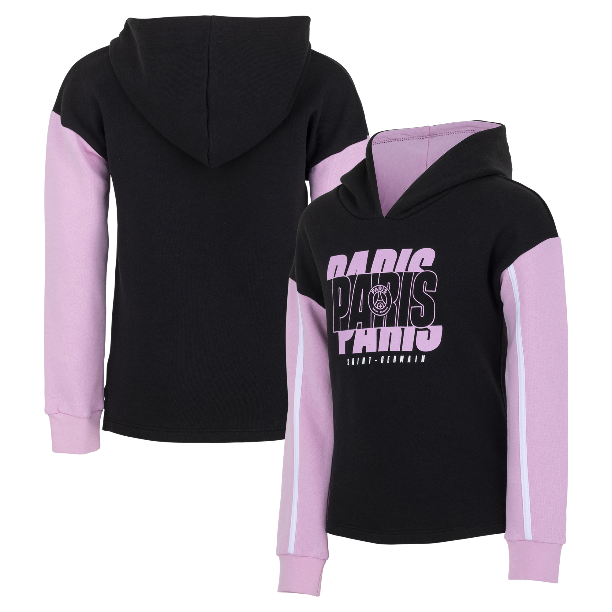 PSG Core Repeat Hoodie – Schwarz/Rosa – Mädchen Image