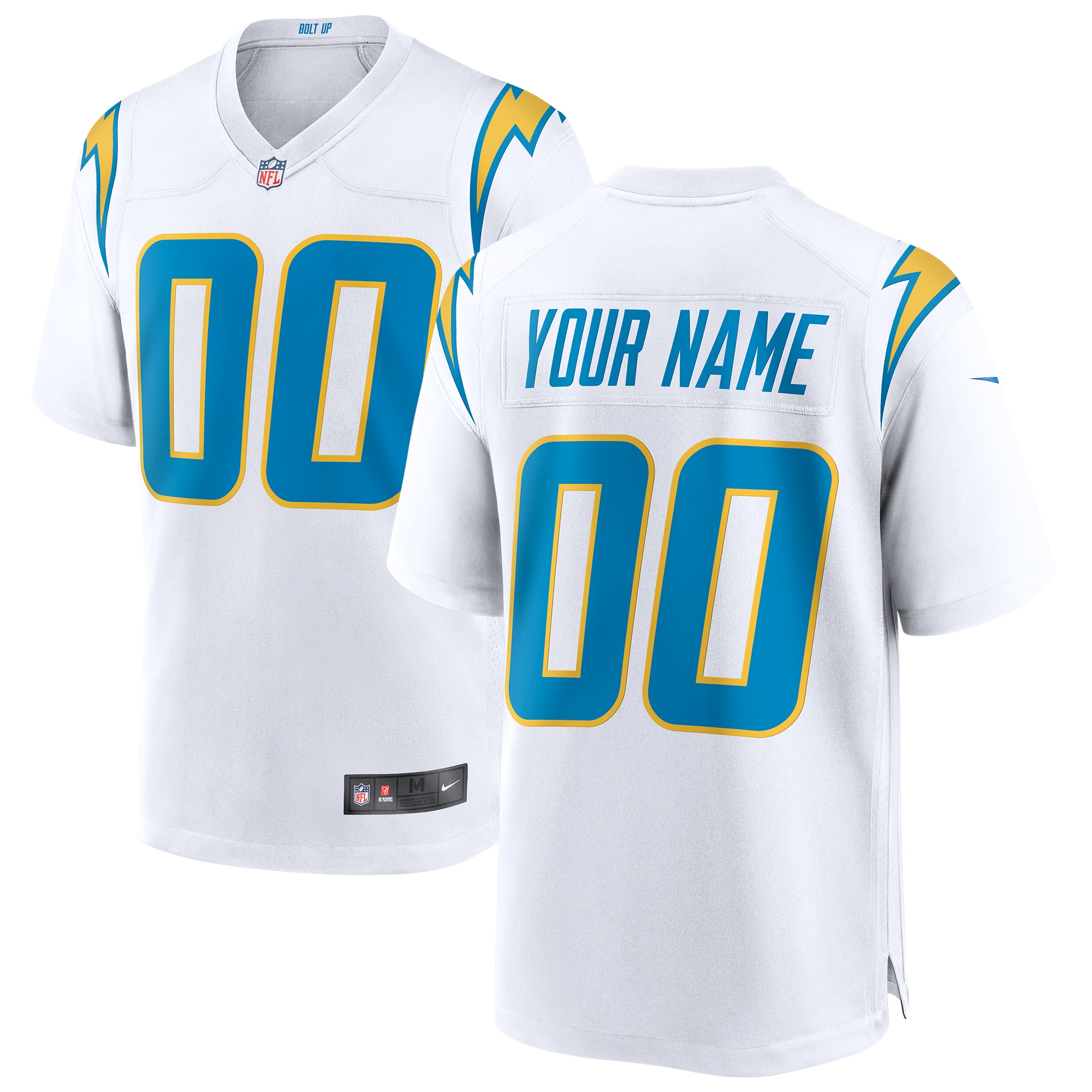 Los Angeles Chargers Nike Game Auswärtstrikot - Weiß - Personalisiert - Herren Image