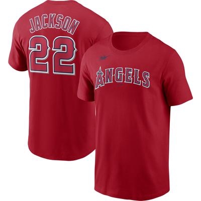 Nike Bo Jackson California Angels Cooperstown Collection Name & Number T-Shirt für Herren, rot Image
