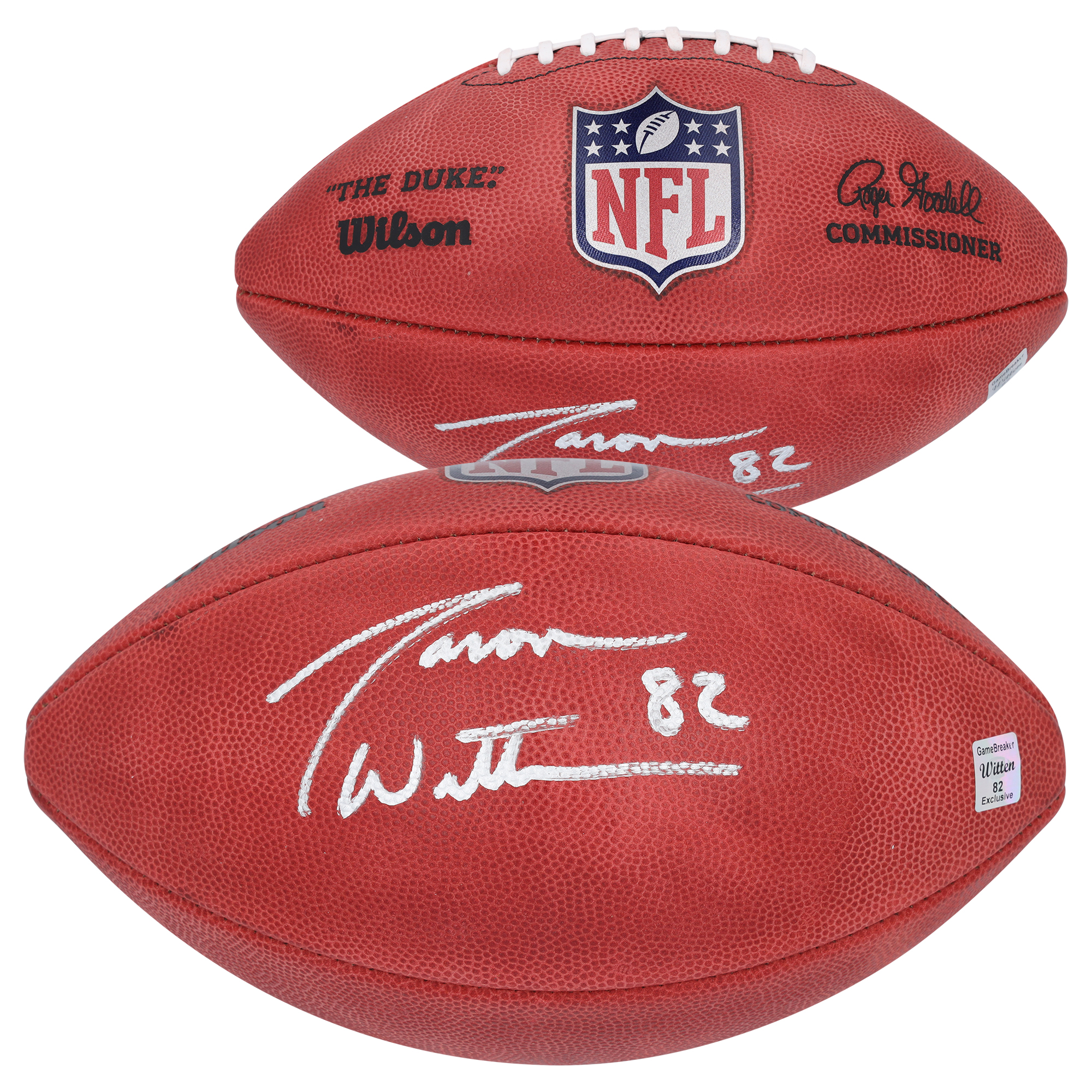 Jason Witten Dallas Cowboys signierter Duke-Football in Farbe Image