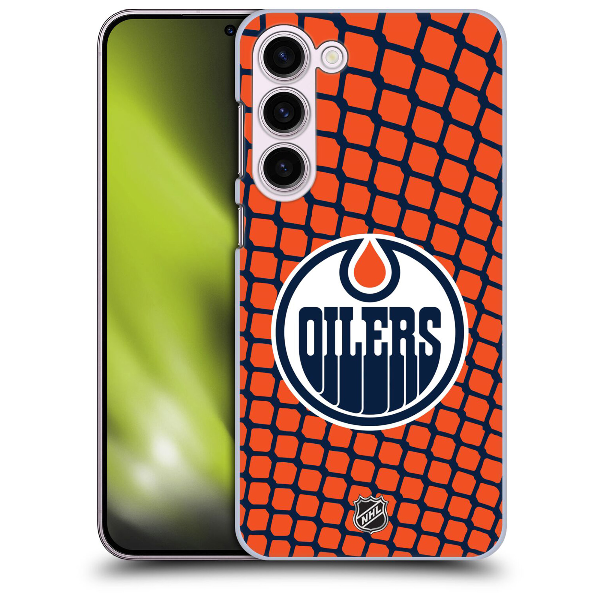 Edmonton Oilers NHL Net Pattern Grafik Phone Case - Samsung Image