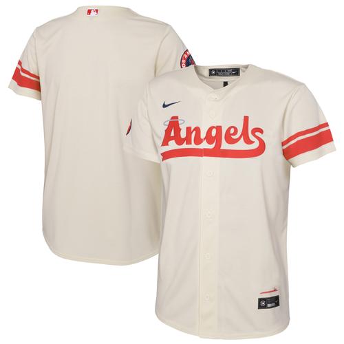 Cremefarbenes Nike City Connect-Replika-Teamtrikot der Los Angeles Angels für Jugendliche