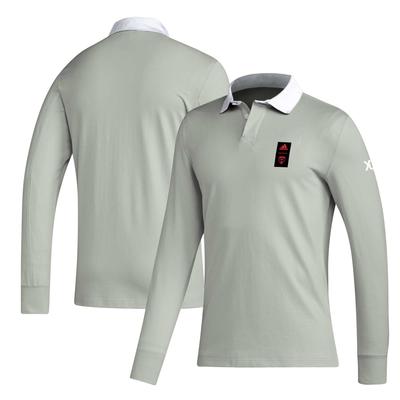 adidas 2023 Player Grey D.C. United Travel Langarm-Poloshirt für Herren Image