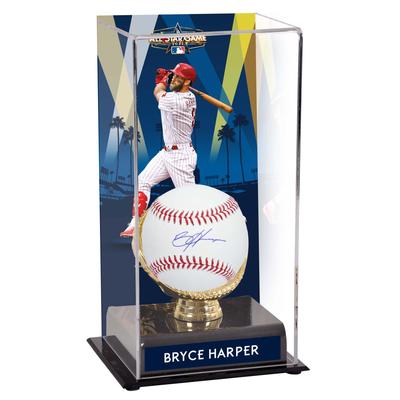 Signierter Baseball von Bryce Harper, Philadelphia Phillies, und goldener Handschuh für das MLB All-Star Game 2022, Vitrine mit Bild Image