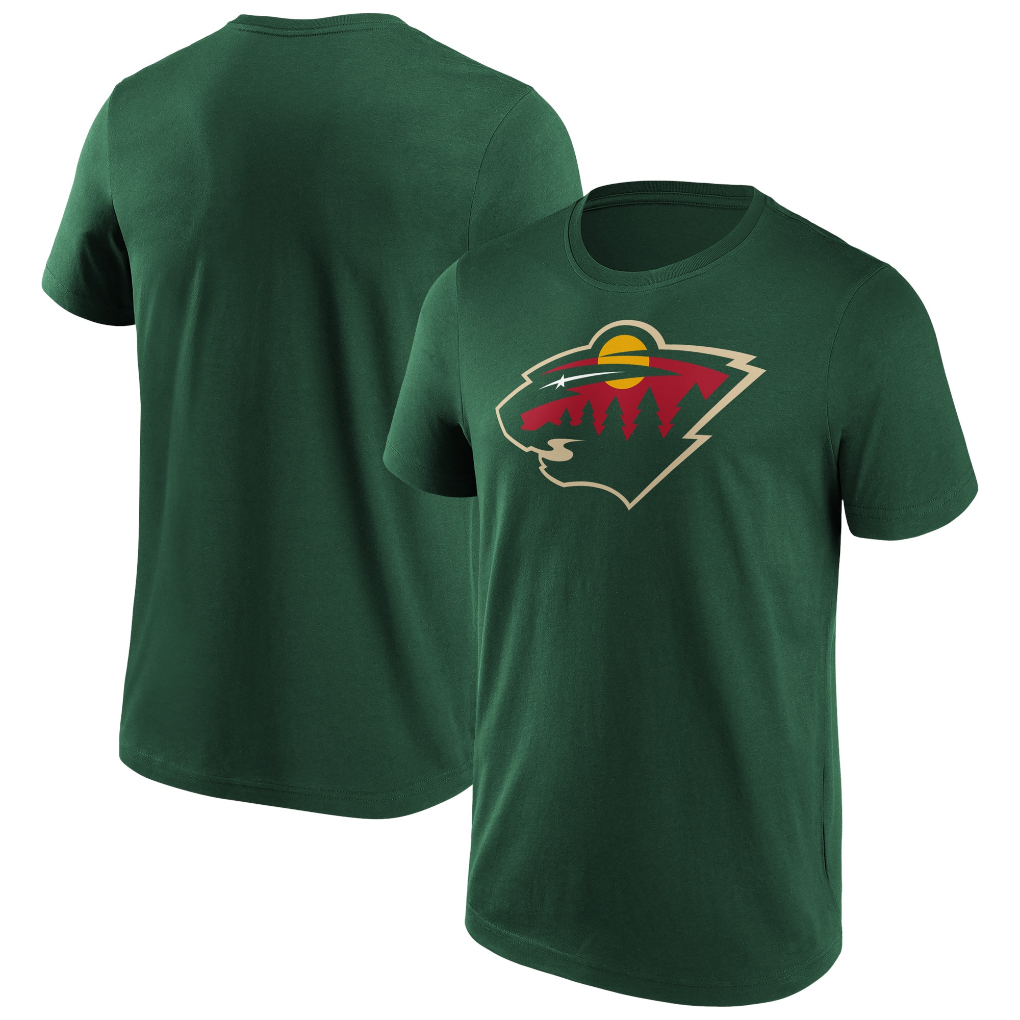 Minnesota Wild Fanatics Branded Iconic Primary Color Logo Graphic T-Shirt – Dunkelgrün – Herren Image