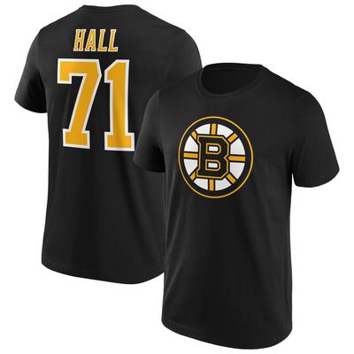 Boston Bruins Fanatics Branded Iconic Name & Number Graphic T-Shirt - Schwarz - Hall - 71 - Herren Image