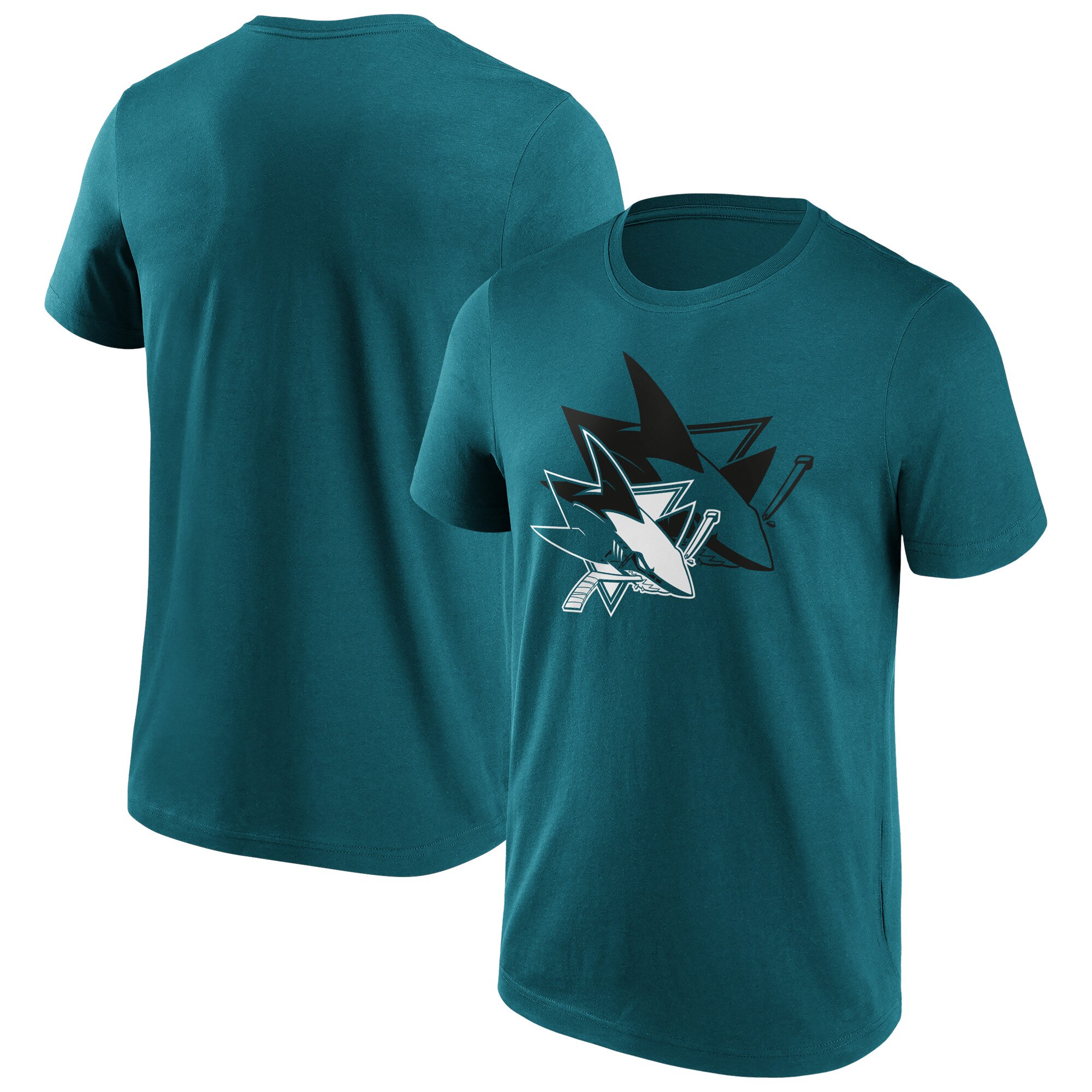 "San Jose Sharks Fanatics Branded Overlay T-Shirt - Blaugrün - Herren" Image