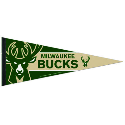 Milwaukee Bucks Premium-Wimpel – 30 B x 12 H Zoll Image