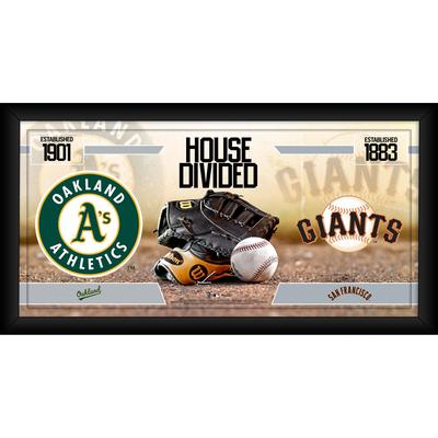 Athletics vs. San Francisco Giants Gerahmte 10" x 20" Haus geteilte Baseball-Collage Image