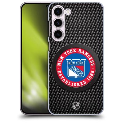 New York Rangers NHL Puck Texture Grafik Phone Case - Samsung Image