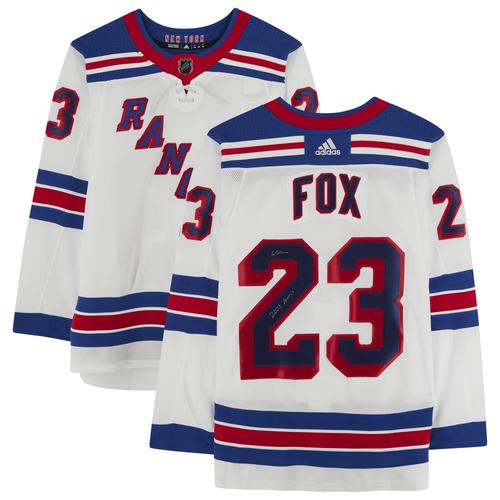 Adam Fox – Weißes, von den New York Rangers signiertes adidas Authentic-Trikot mit „2021 Norris“-Aufschrift