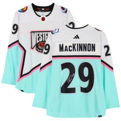 Nathan MacKinnon Colorado Avalanche signiertes 2023 NHL All-Star Game adidas Authentic Trikot Image