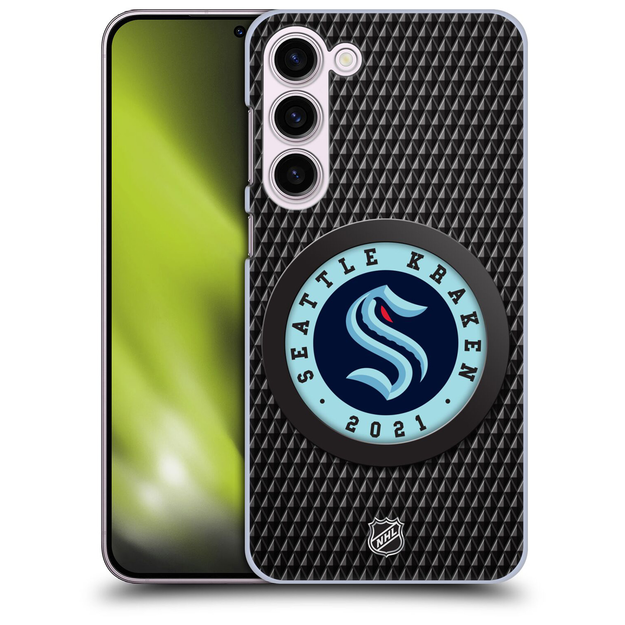 Seattle Kraken NHL Puck Texture Grafik Phone Case - Samsung Image