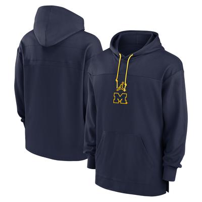 Jordan Brand Michigan Wolverines 2024 Sideline Jersey Performance Pullover Hoodie für Herren, Marineblau Image