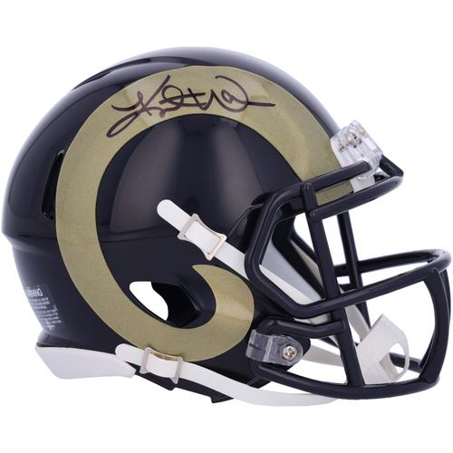 Kurt Warner St. Louis Rams signierter Throwback 2000-2016 Speed ​​Mini-Helm