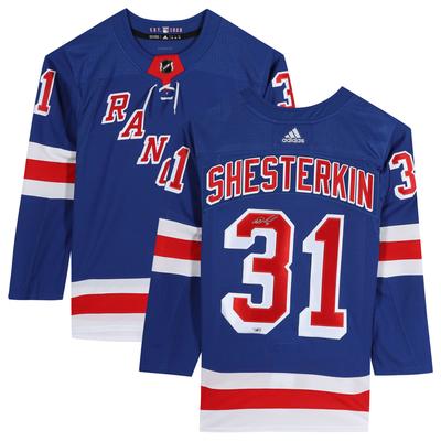 Igor Shesterkin – Signiertes blaues Adidas-Trikot der New York Rangers Image
