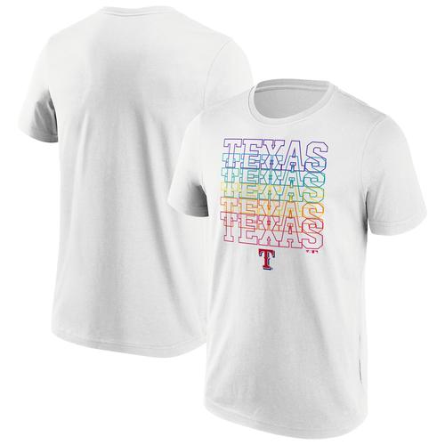 Texas Rangers Pride Grafik T-Shirt – Weiß – Herren