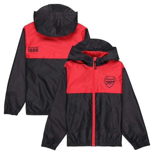 Arsenal Duschjacke – Schwarz/Rot – Kinder