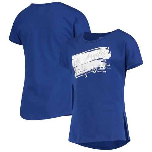 Royal Los Angeles Dodgers Brush Stroke Dolman T-Shirt für Mädchen und Jugendliche