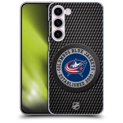 Columbus Blue Jackets NHL Puck Texture Grafik Phone Case - Samsung Image