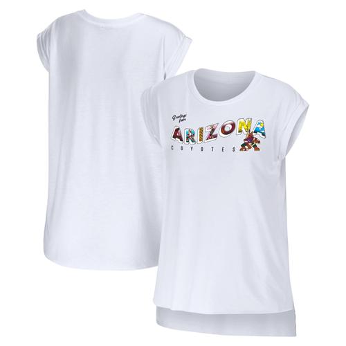 Damenbekleidung von Erin Andrews Weiße Arizona-Kojoten-Grüße vom Muskel-T-Shirt