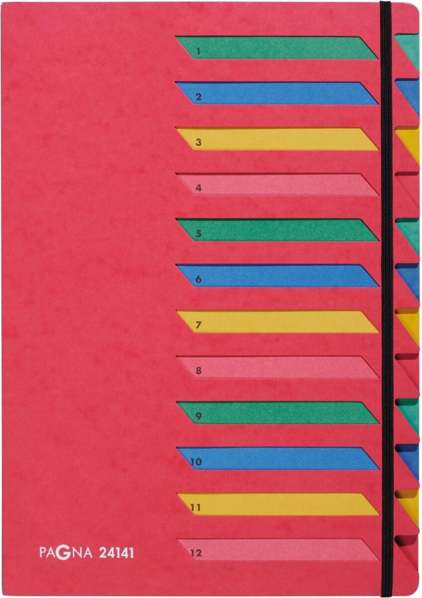 Pagna Deskorganizer 12 Fächer Classic rot 1-12 Image