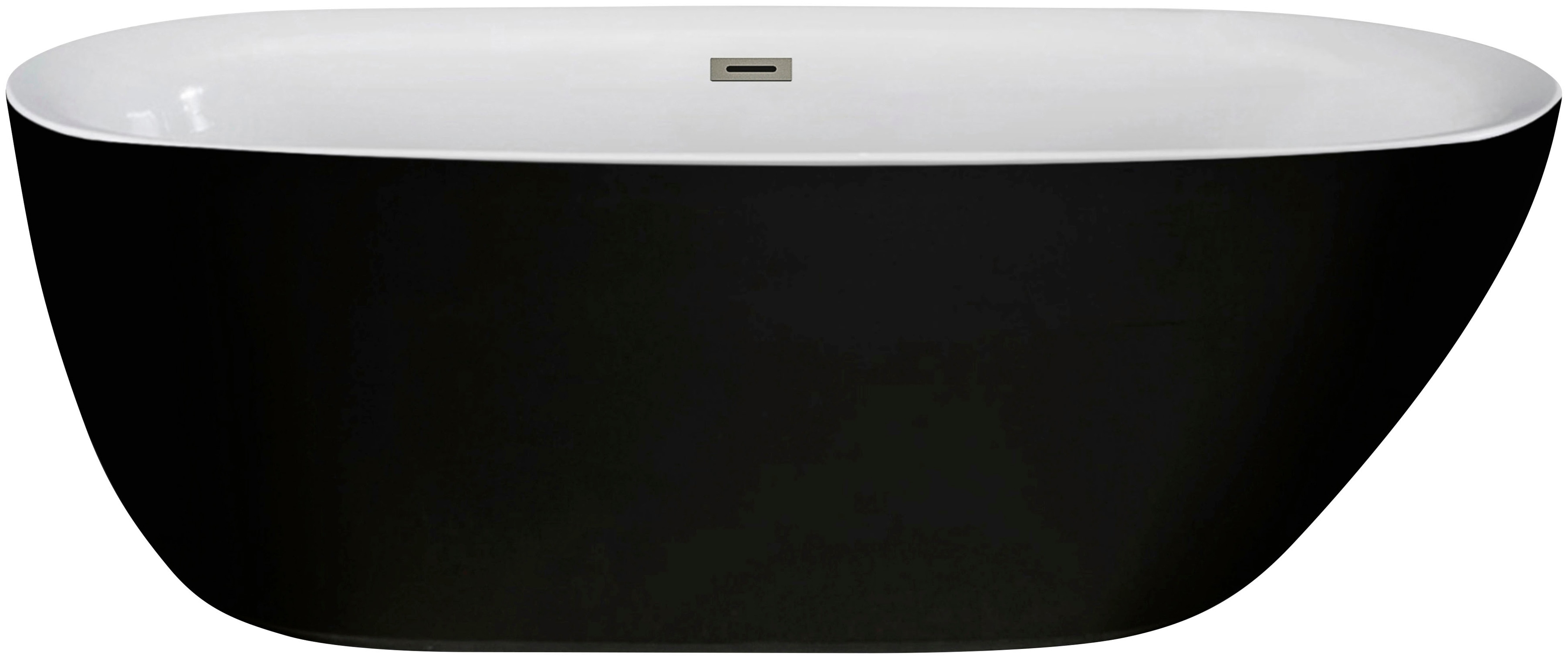 Badewanne SANOTECHNIK "Melbourne", schwarz, B:75cm H:56cm L:170cm, Acryl, Badewannen, Maße: 170x75x56cm Image