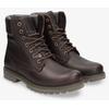 Schnürboots PANAMA JACK, Herren, Gr. 45, braun (dunkelbraun used), Nappaleder, casual, Schuhe, Blockabsatz, Schnürstiefelette, Outdoorschuh mit Ziernähten