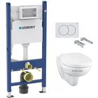 Pack wc Bati-support Geberit Duofix + Cuvette suspendue Porcher sans bride + Abattant Ideal