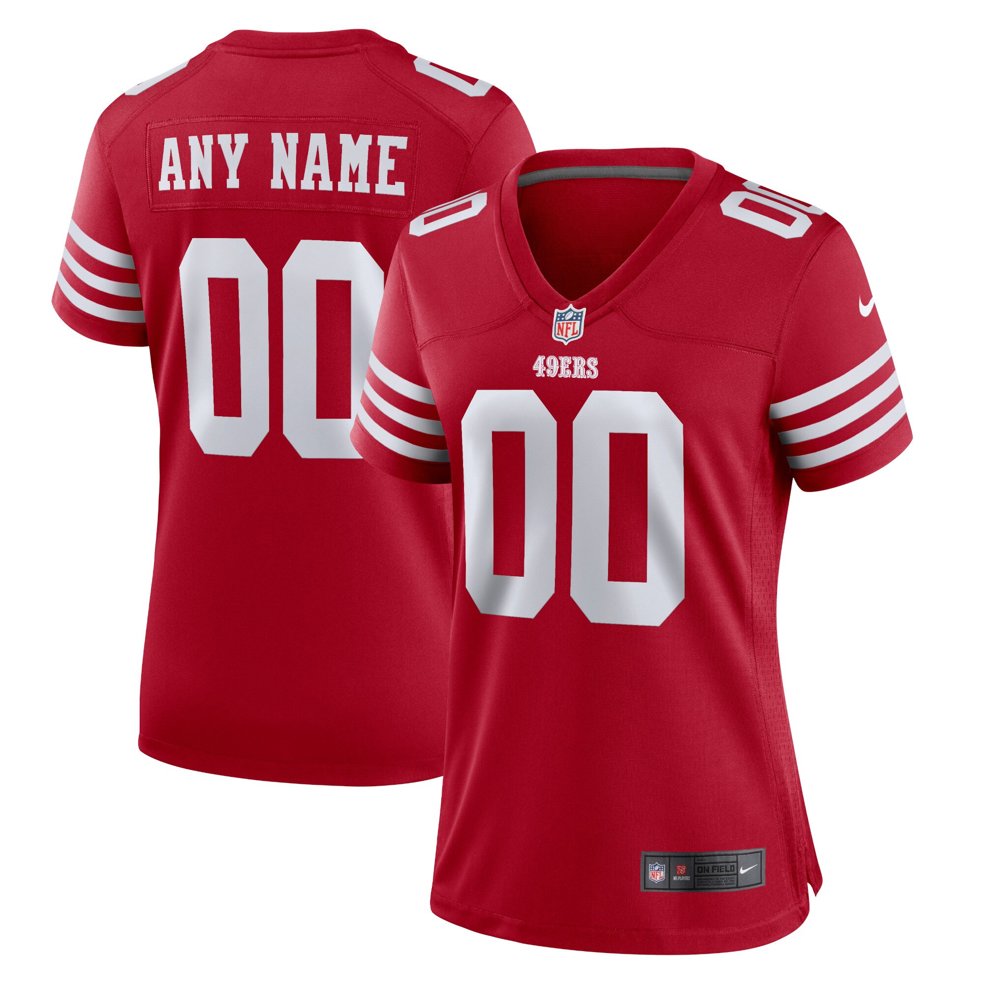 San Francisco 49ers Nike Game Heimtrikot - scharlachRöt - Personalisiert - Damen Image