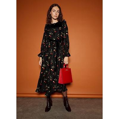 Dita Black and Red Cherry Print Dress Multi, Multi