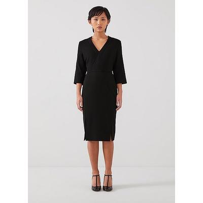 Sky Petite Black Crepe Dress with LENZING ECOVERO viscose, Black