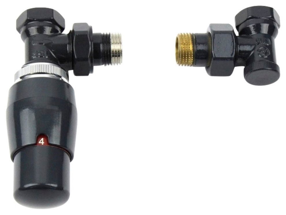 XIMAX Heizkörperthermostat "Elegant", grau (anthrazit), B:2,5cm H:11,5cm T:8,5cm, Heizkörperthermostate, Durchgangs-Ausführung, 15 mm, Anthrazit