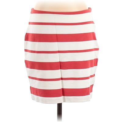 Banana Republic Casual Skirt: Red Stripes Bottoms - Women's Size 6