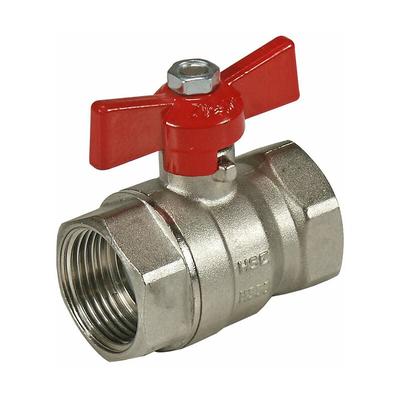 Kugelhahn für Heizung, roter Flügelgriff, schweres Modell 1 ig Image