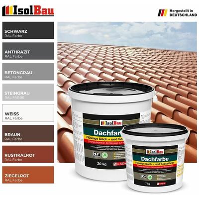 Dachfarbe Sockelfarbe Dachlack uv Stabil Ziegelrot Anthrazit Steingrau Braun Farbe: Rustikalrot Image