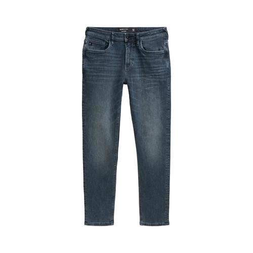 TOM TAILOR DENIM Herren Superflex Slim Tapered Jeans, blau, Uni, Gr. 36/36