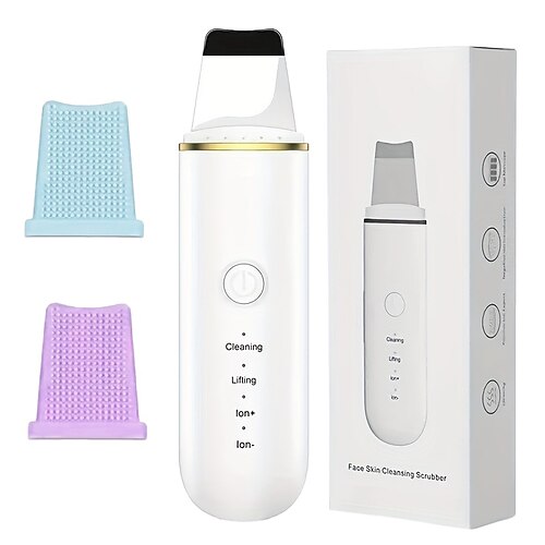 Ultraschall Hautschaber Vibration Gesicht Spatel Mitesser Entferner Gesichts Schaber Schaufel Reinigen Kavitation Peeling Gesicht Lifting Valentinstagsgeschenk Image