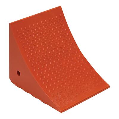 Vestil 17 1/2" x 14 7/8" x 15" Orange Urethane Jumbo Wheel Chock URWC-25