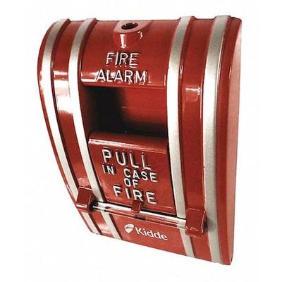 KIDDE K-270A-DPO Fire Alarm Pull Station,Red,2-1/2" D