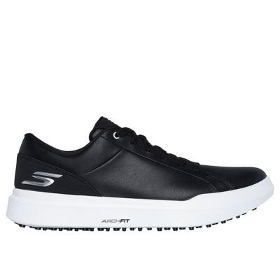 Skechers Men's Relaxed Fit: GO GOLF Drive 6 Shoes | Size 10.5 | Black/White | Leather/Synthetic | Arch Fit