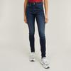 Skinny-fit-Jeans G-STAR "3301 Skinny Wmn", Damen, Gr. 32, Länge 32, blau (dk aged), Denim/Jeans, Obermaterial: 92% Baumwolle, 7% Elastomultiester, 1% Elasthan, casual, skinny fit, Jeans, mit Stretch
