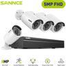 5MP H.264+ PoE kit Caméra de Surveillance 8CH poe nvr avec 4 Caméra de Vidéosurveillance