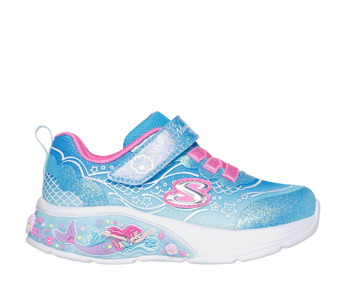 Skechers Girl's My Dreamers - Lil Mermaid Sneaker | Size 9.0 | Blue | Textile/Synthetic