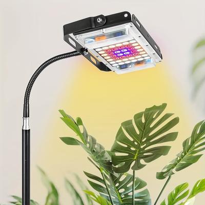 TEMU Plant Grow Light With Stand, 150w Full Plant Lamp For Seedlings Indoor Plants, Led Standing Floor With Switch, Adjustable Tripod Stand 18-47 Inches