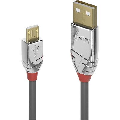 Lindy - USB-Kabel usb 2.0 usb-a Stecker, USB-Micro-B Stecker 1.00 m Grau 36651