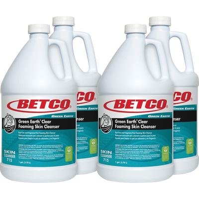 Betco 7150400 Clear Foaming Skin Cleanser, Foam, 1 gal, Applicable on Hand, Fragrance-free, Dye-free, Non-irritating, 4/Carton - Case of 4