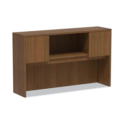 Alera VA286015WA Valencia Series Hutch, 3-Comp, 58.88w x 15d x 35.38h, Modern Walnut